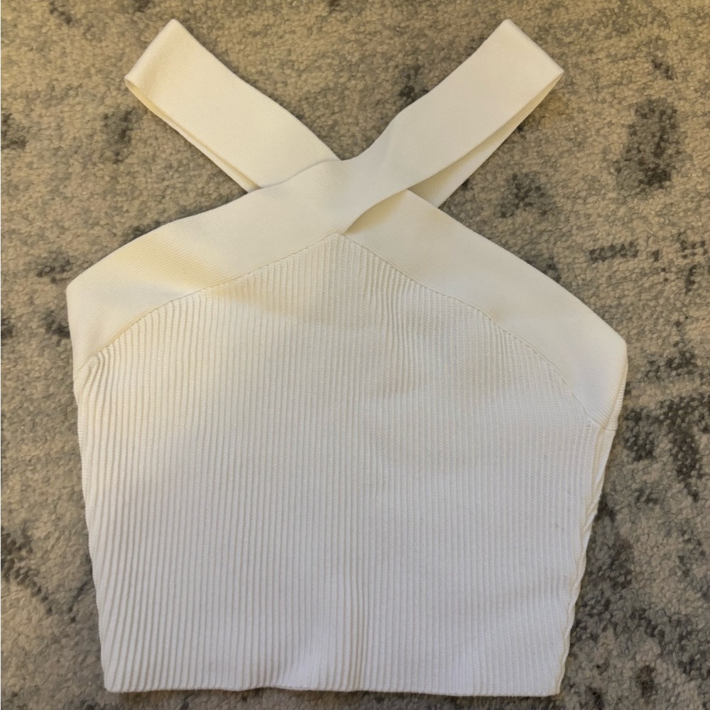 Aritzia Sculpt Knit Criss Cross Cropped Tank